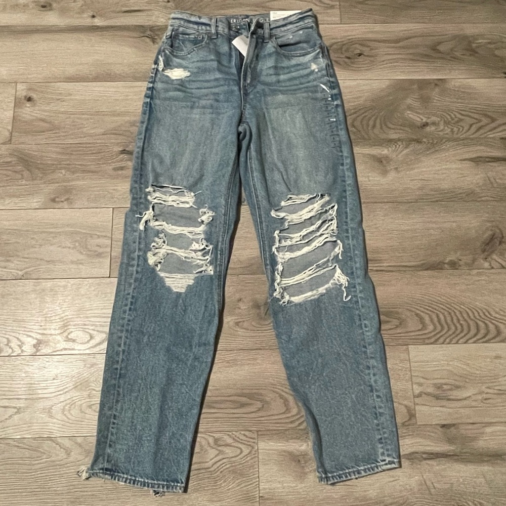 american eagle outfitters; wide leg jeans size 2